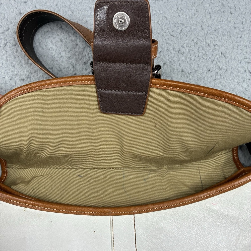 Coach Soho Flap F10192 Y2K White Brown Leather Shoulder Bag Purse - Picture 10 of 16